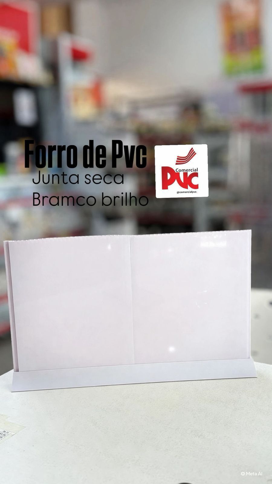PVC Junta Seca Branco Brilho Comercial PVC